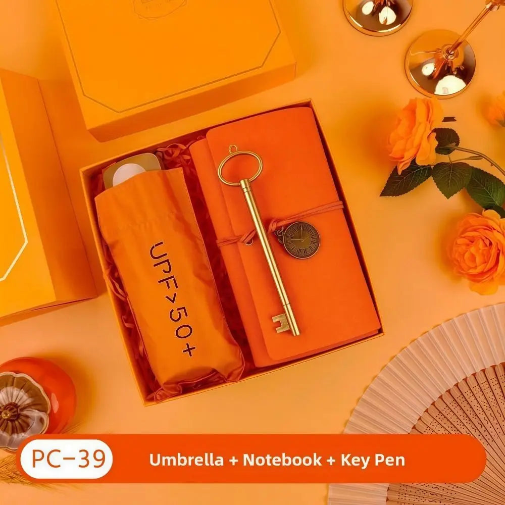 3 IN 1 Luxury personalized Gift Set- Orange