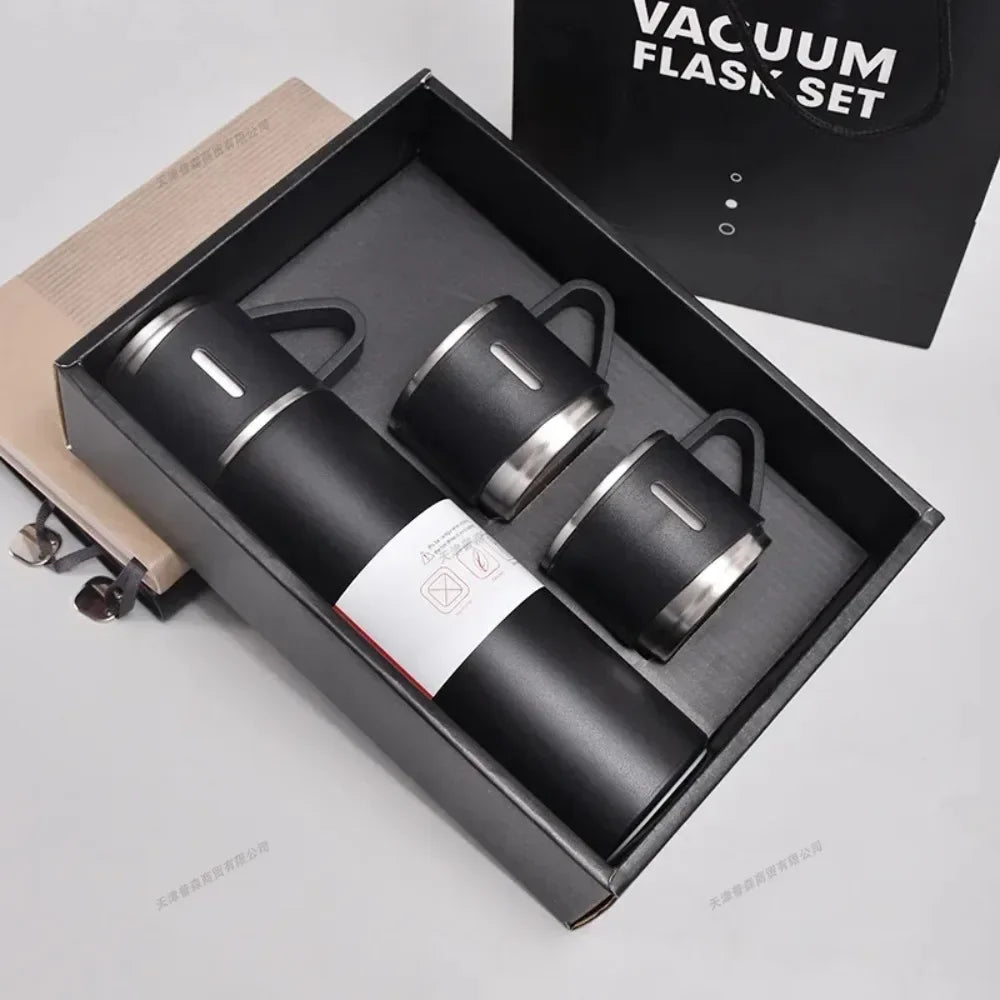500 ML Stainless Steel Vacuum Flask Gift Set