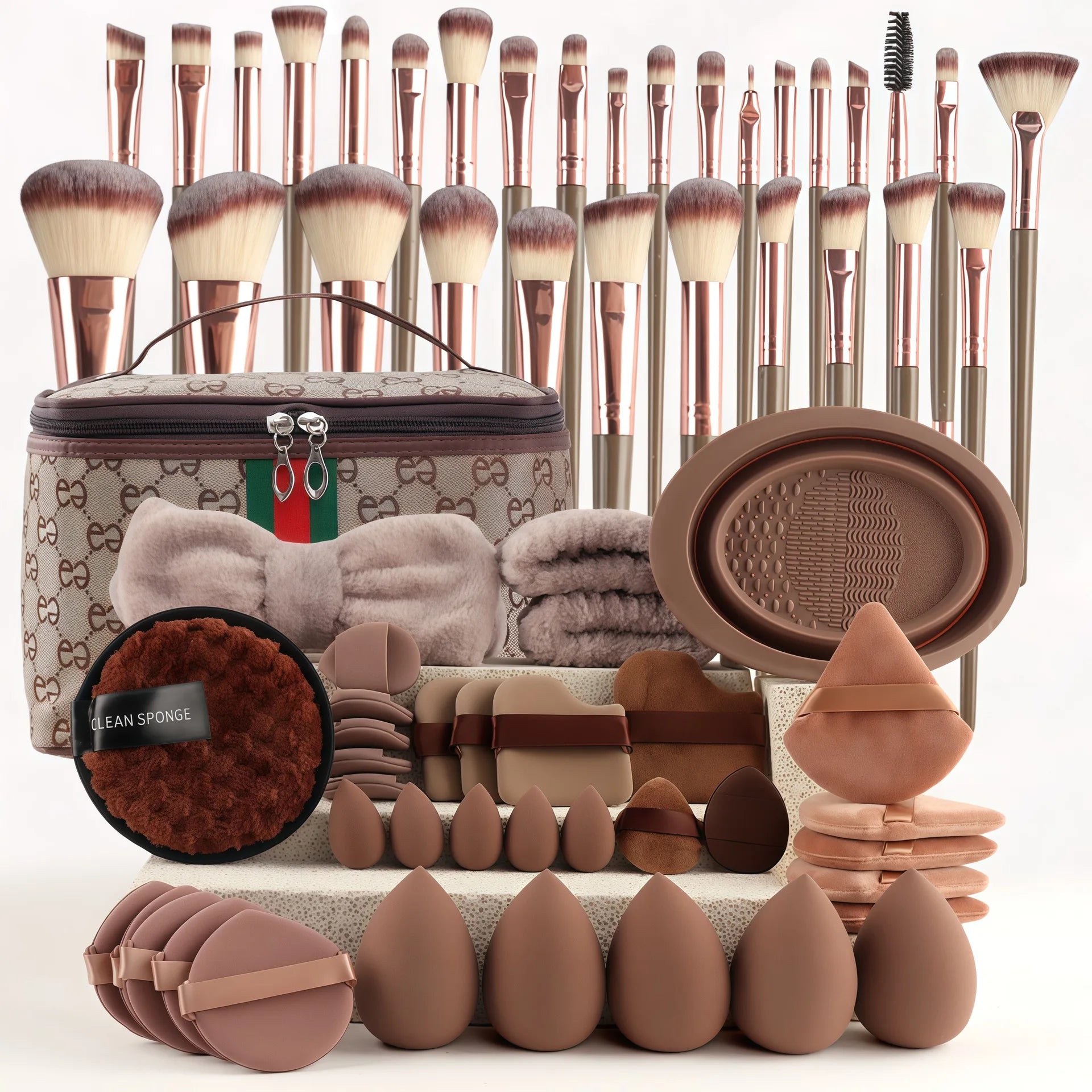 High Quality 40pcs Makeup Brush And Sponge Set