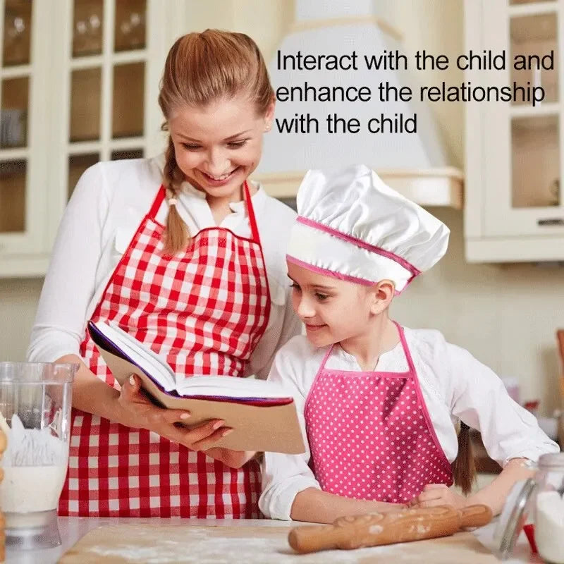 11Pcs/Set Kids Cooking Baking Set Kitchen Pretend Play Toys Includes Apron Chef Hat Mitt & Utensil Birthday Xmas Gifts for Girls