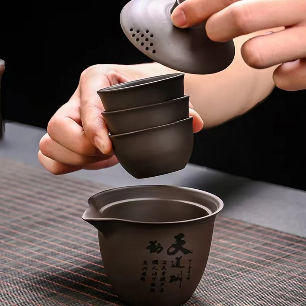 Ceramic Portable Traveling Tea Set