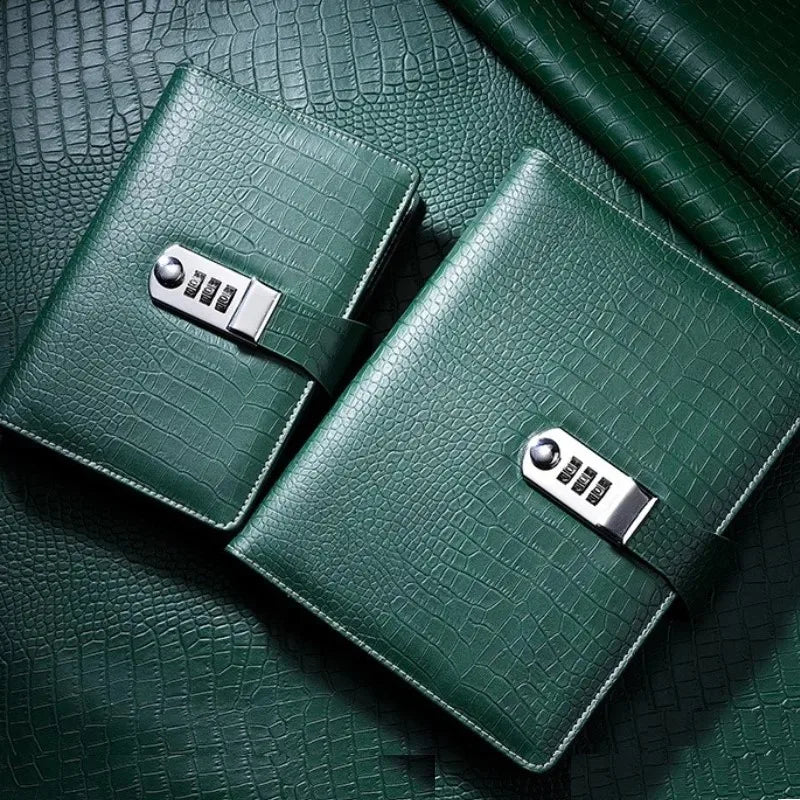 Crocodile Stripe Loose Leaf Notebook Password Book