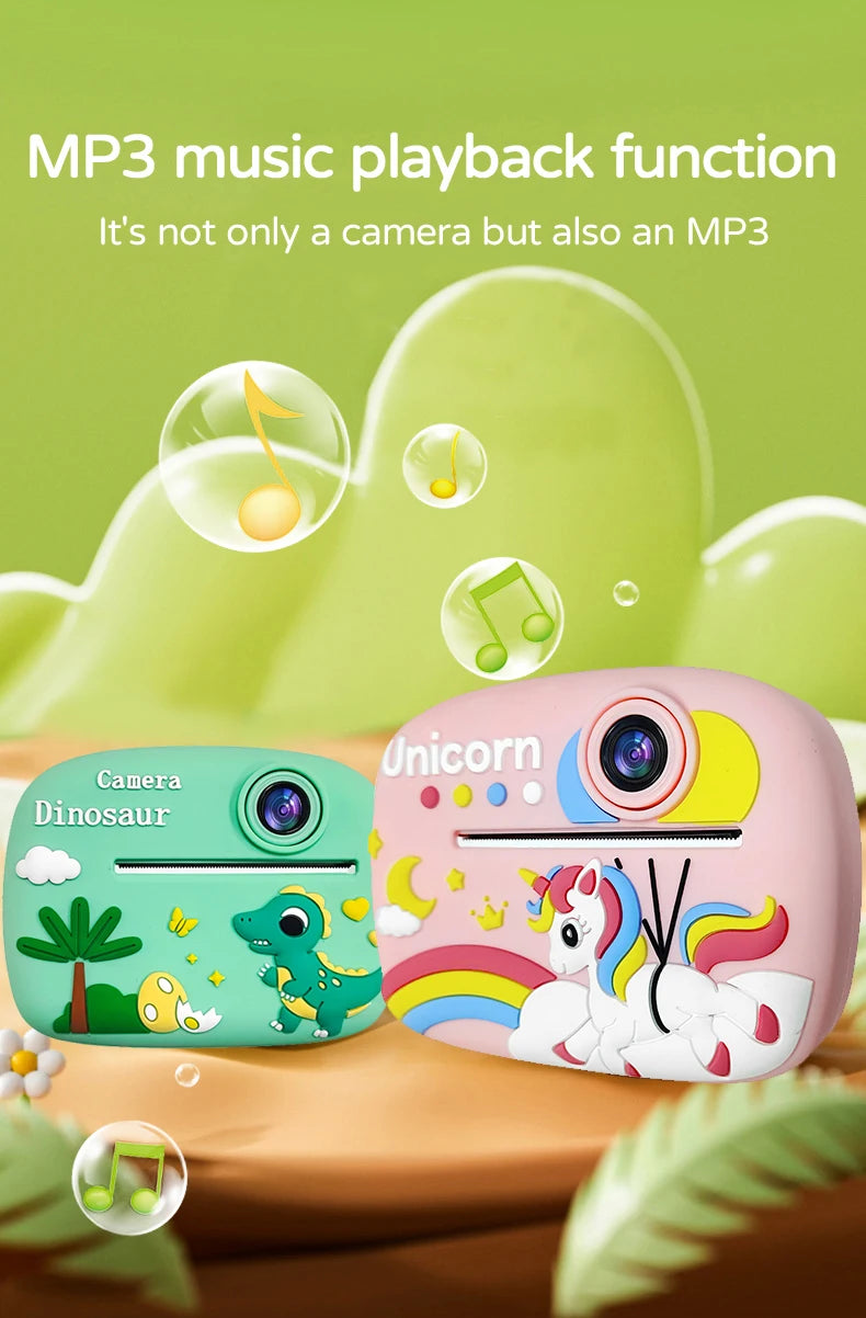 Birthday Gift Set Kids Photo Digital Camera Printer with Games Mini Digital Video Child Instant Print Camera Girl Boy Christmas