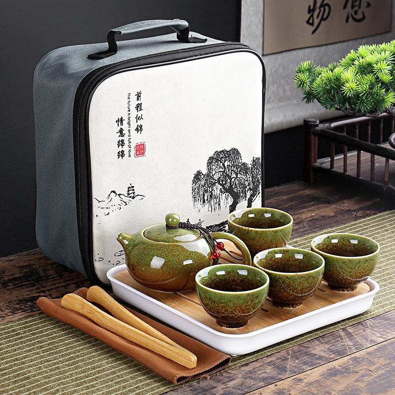 Travelling Bag 4 Cups Chinese Kung Fu Tea Set