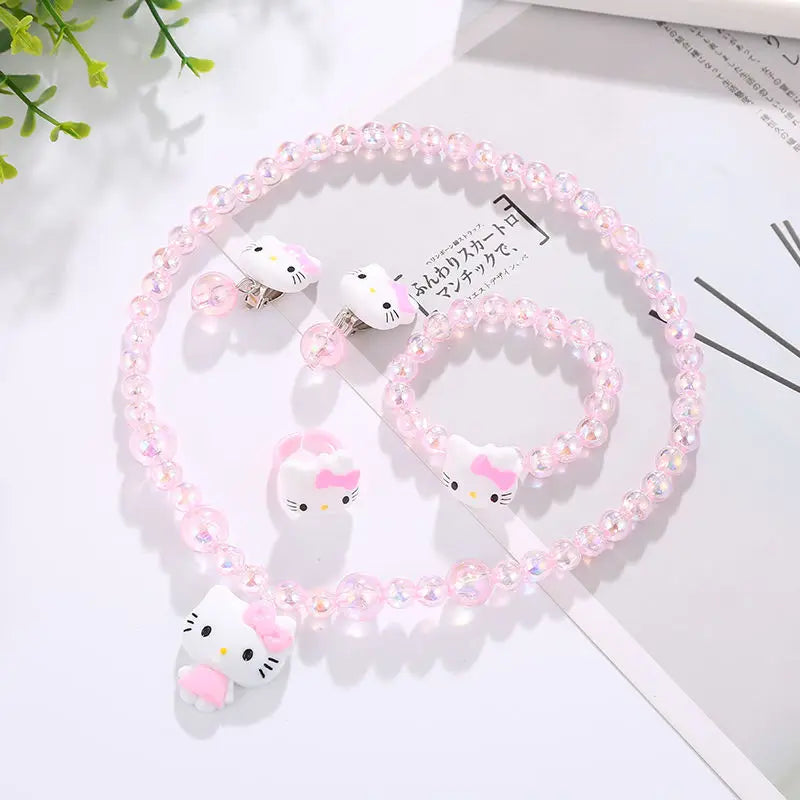 4-Pcs Cartoon Kawaii Hello Kitty Set