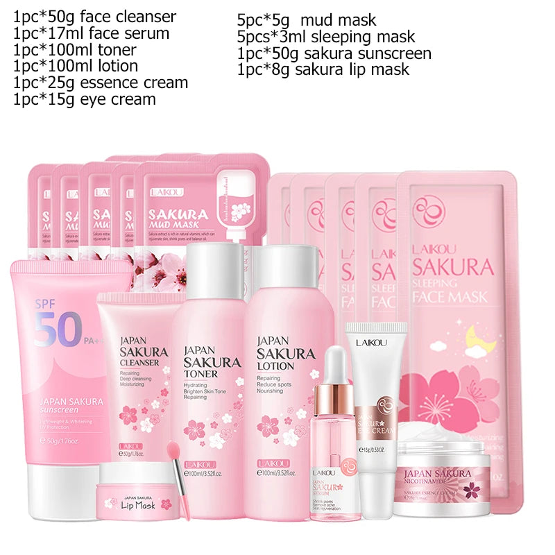 Sakura Facial Cleaner Skin Care Set