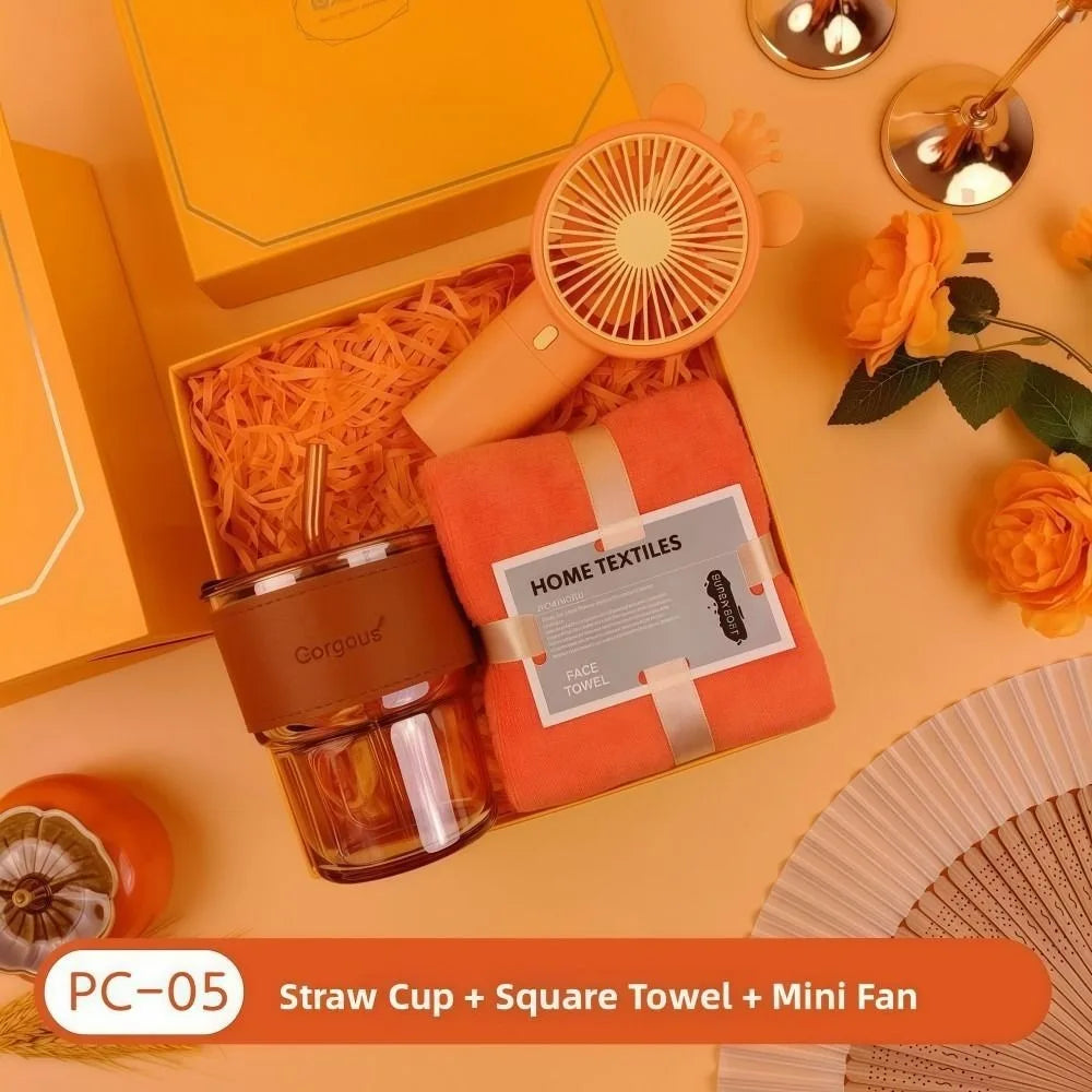 3 IN 1 Luxury personalized Gift Set- Orange