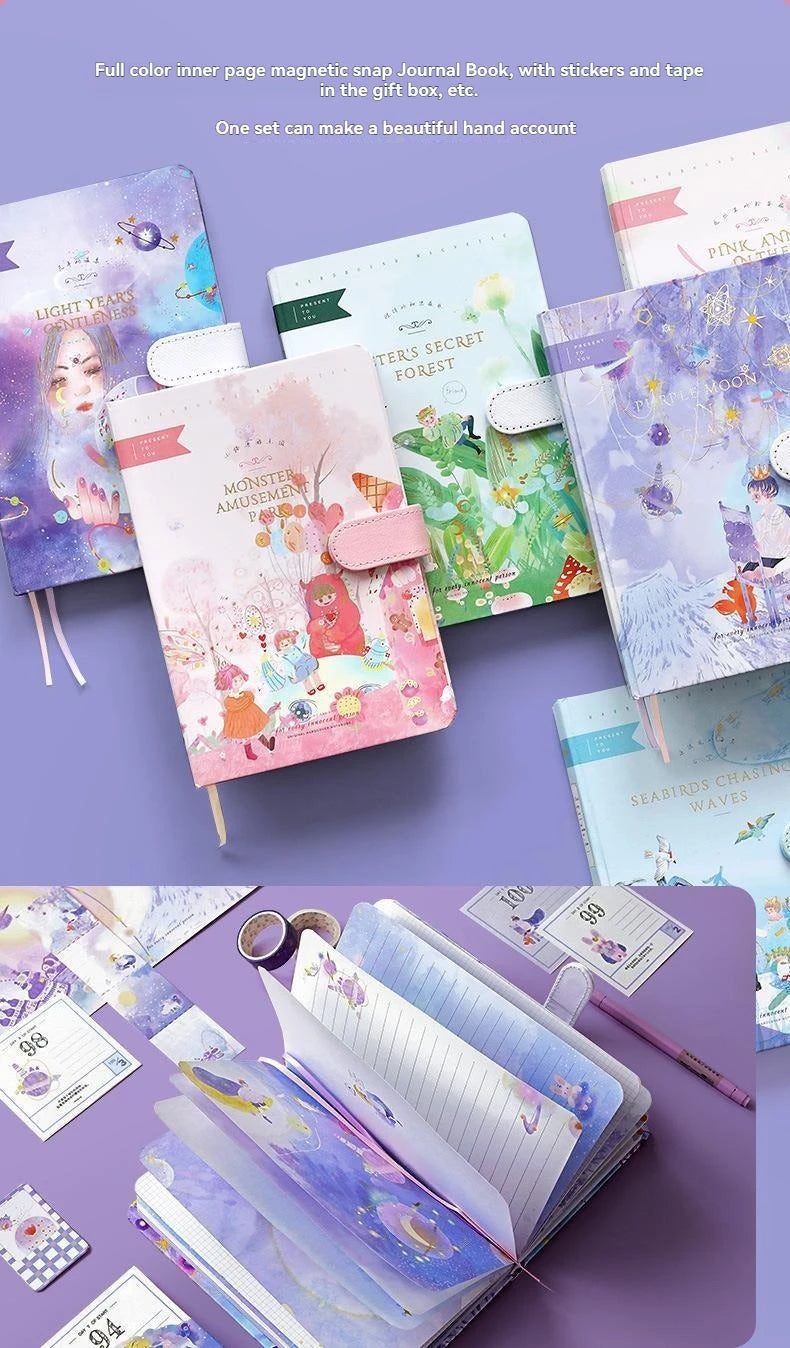 Cute Cartoon Fairy Tale Style Hand Ledger Gift Box Set
