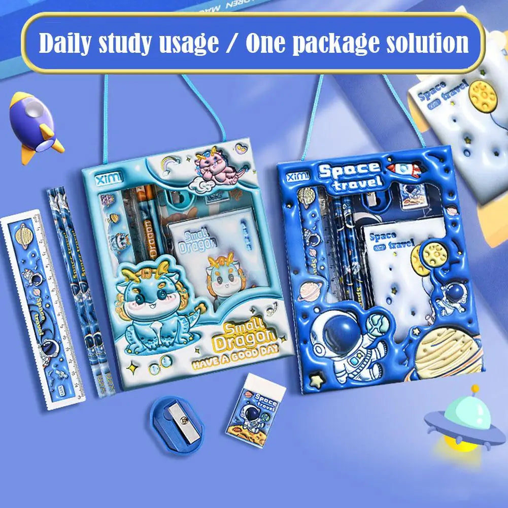6 Pcs Children's Cartoon Stationery Sets