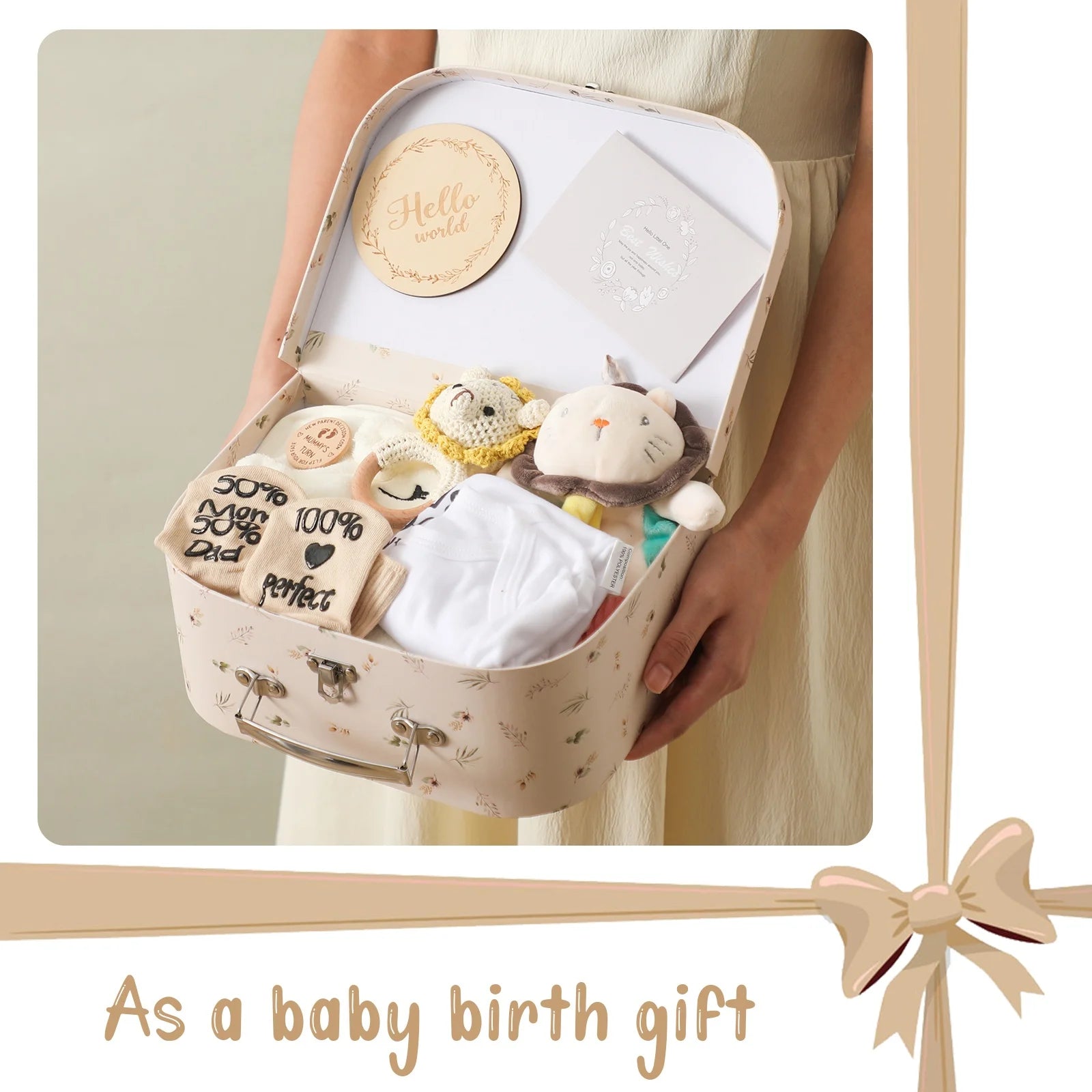 Premium Baby Girl Gift Basket Set - Perfect for Baby Shower Baby Birth, Includes Clothes, Toys & More Photography Accessories