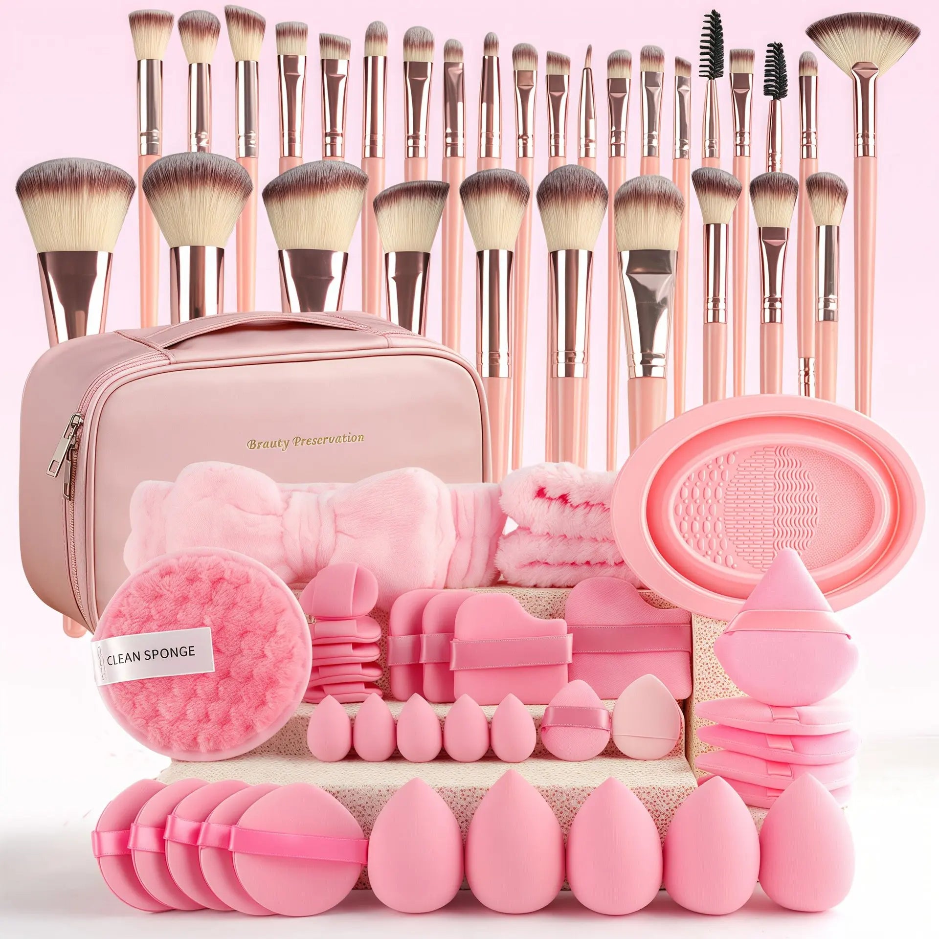 High Quality 40pcs Makeup Brush And Sponge Set