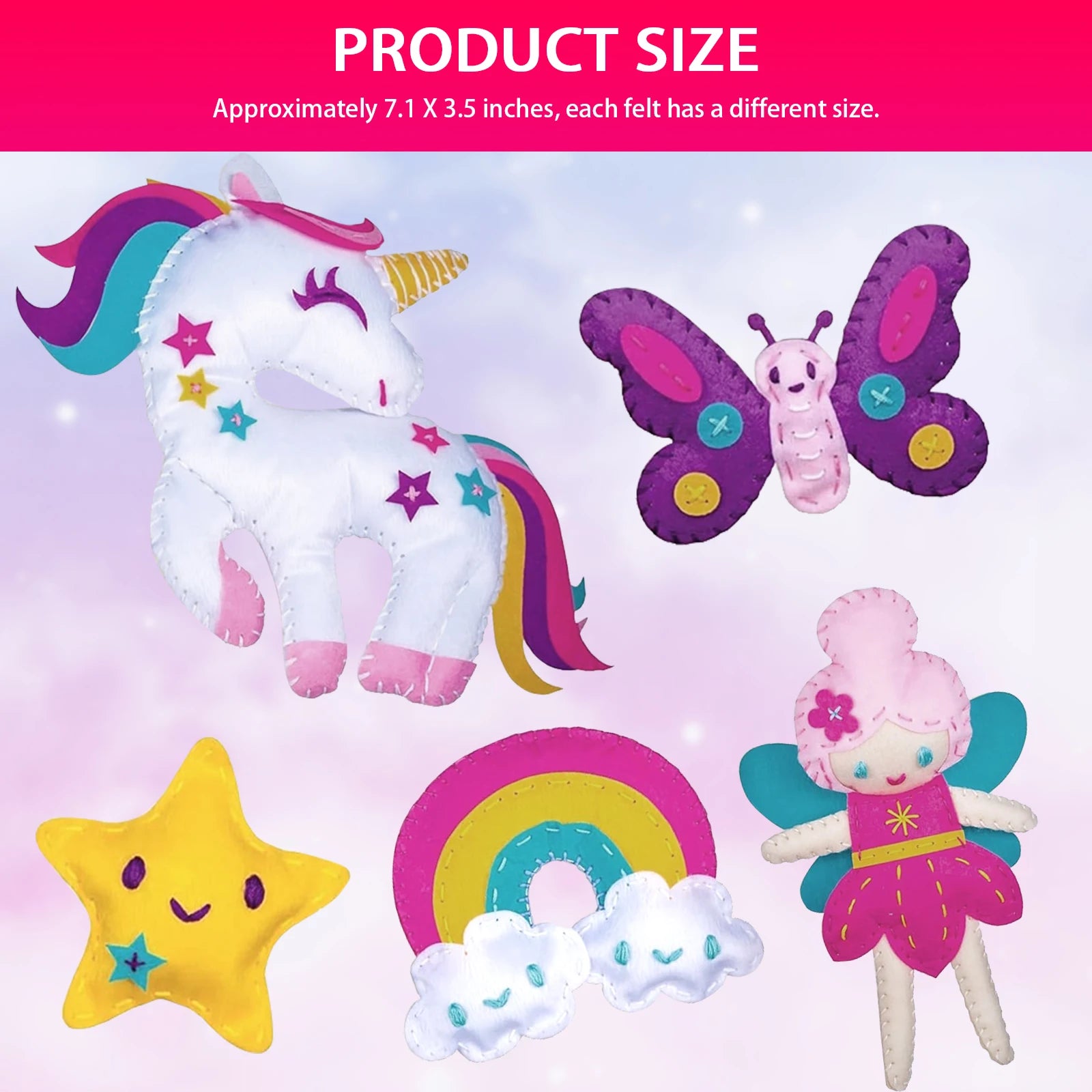 9/8/5Pcs Kids Sewing Kit DIY Felt Sewing Craft Kit Preschool Educational Toy Plush Animals For Kids Beginners Art Christmas Gift