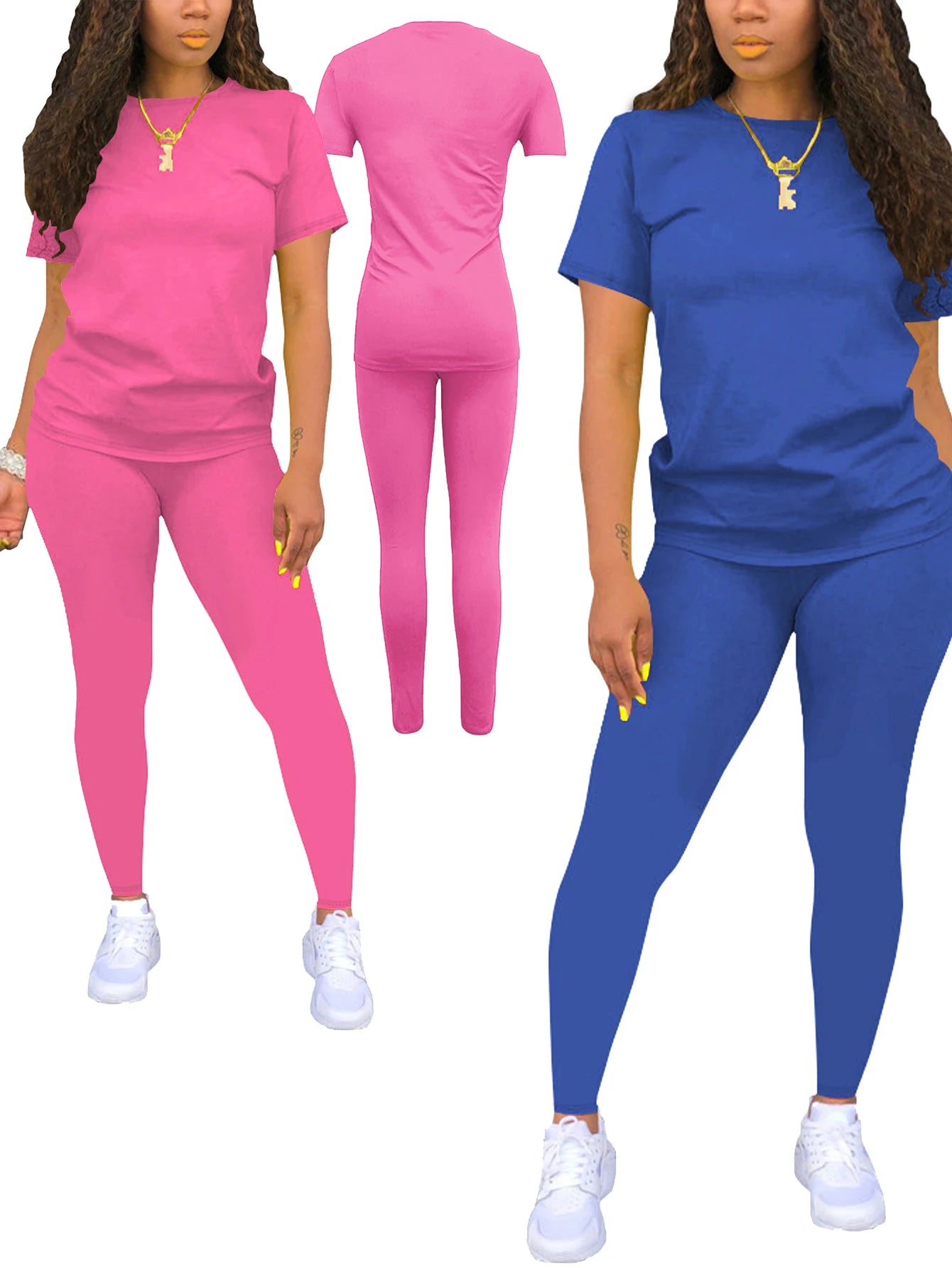 Two Piece Outfits for Women Summer Short Set 2 Piece Outfits Jogger Track Suits Sweatsuits for Women Short Sleeve