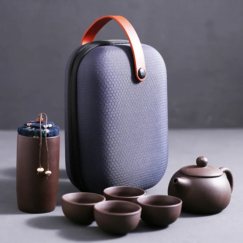 Portable Travel Kungfu Bag Tea Set
