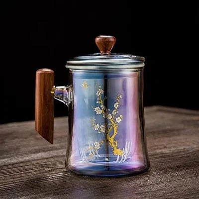 Colorful Glass Teacup Set