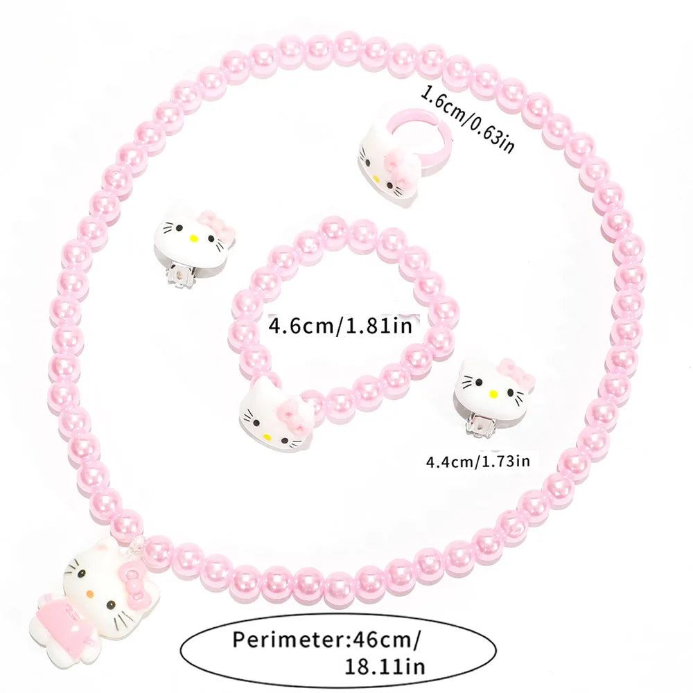 4-Pcs Cartoon Kawaii Hello Kitty Set