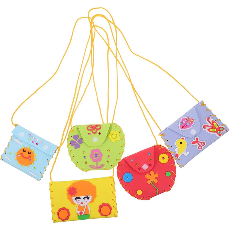 Sew Your Own Purses Sewing Bags Kit Kids Craft Girls Beginners Supplies Party Favors Group Activities Project for Preschool Gift