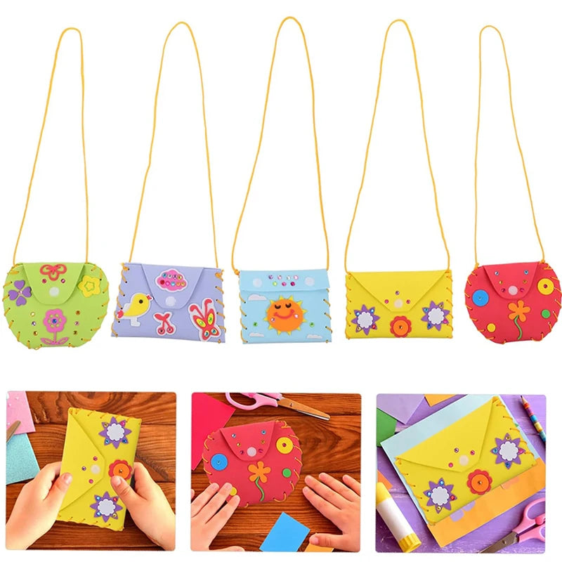 Sew Your Own Purses Sewing Bags Kit Kids Craft Girls Beginners Supplies Party Favors Group Activities Project for Preschool Gift