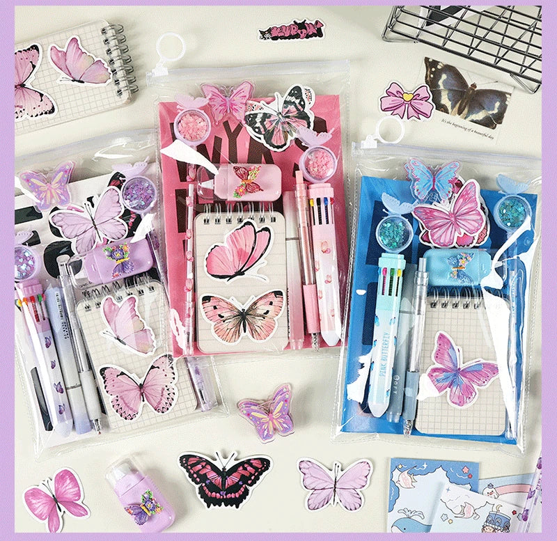 9-Pcs/Set Aesthetic Butterfly Stationery Set