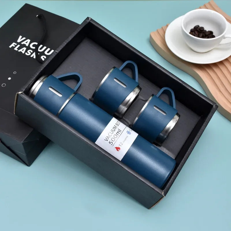 500 ML Stainless Steel Vacuum Flask Gift Set