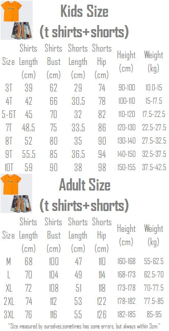Family Matching Sets Mom Daughter Pants and T Shirt 2 Pieces Suit Dad Son Tops Shorts Two Piece Outfits Parent-child Clothing