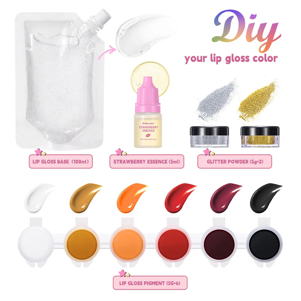 Kids DIY Lip Gloss Making Kit Creative Fun Makeup Set With Multiple Colors Easy To Use Tools Perfect Gift For Children