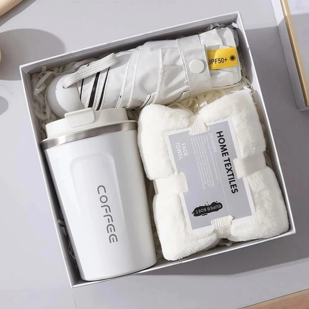 Umbrella/Towel/Cup Exquisite Box Gift Sets