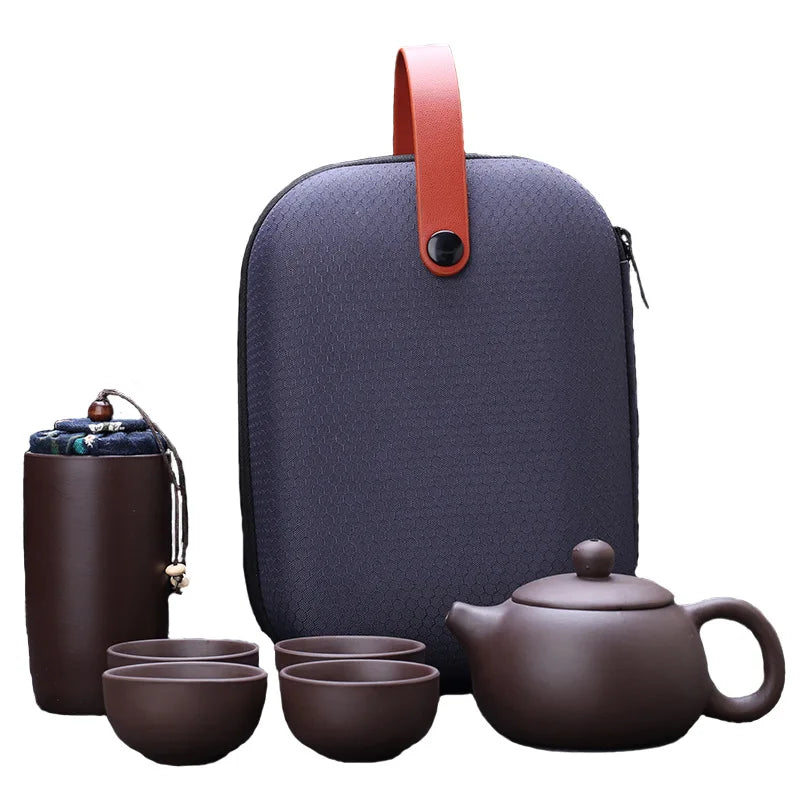 Portable Travel Kungfu Bag Tea Set