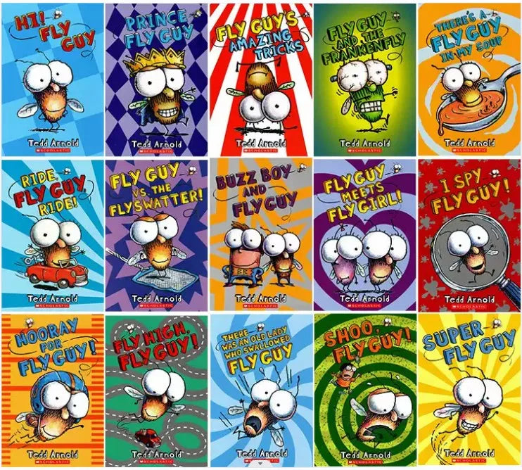 15 Books / Set English Usborne Books for Children Kids Picture Books Baby Famous Story The Fly Guy Series Fun Reading Story Book