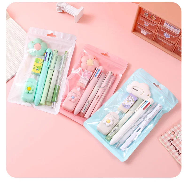 Stationery Set 7-Piece Gift Packs High Value Students Opening Graduation Gift Learning Stationery Companion Gift