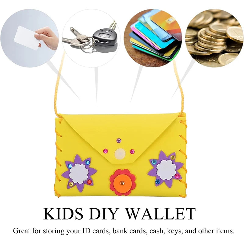 Sew Your Own Purses Sewing Bags Kit Kids Craft Girls Beginners Supplies Party Favors Group Activities Project for Preschool Gift