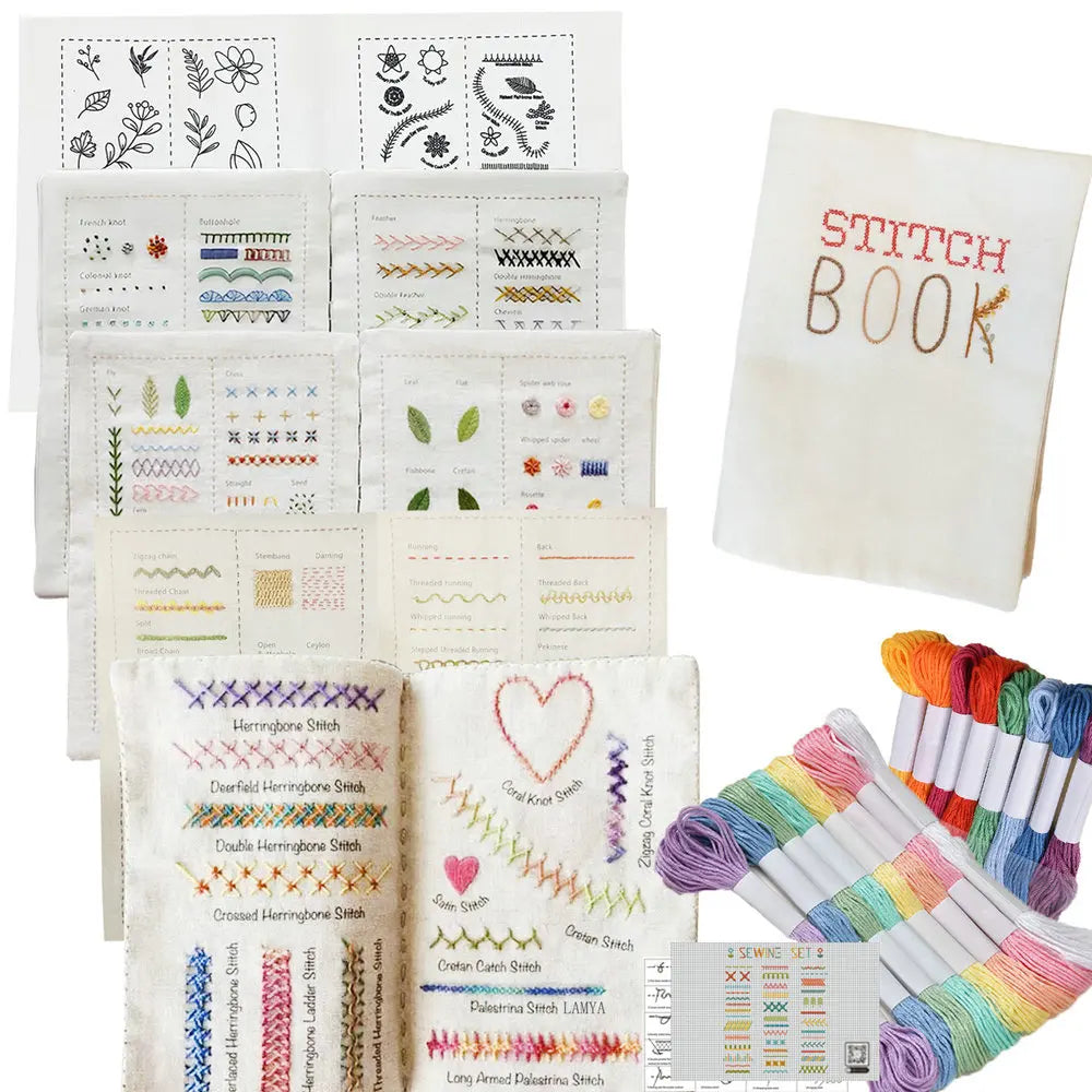 DIY Stitches Book with Patterns Sewing Kit