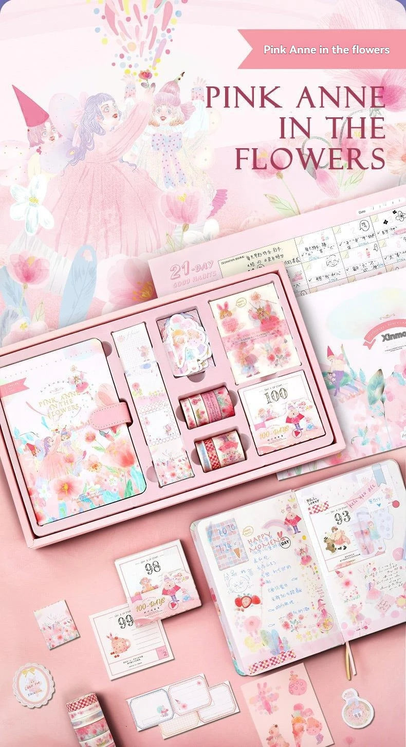 Cute Cartoon Fairy Tale Style Hand Ledger Gift Box Set