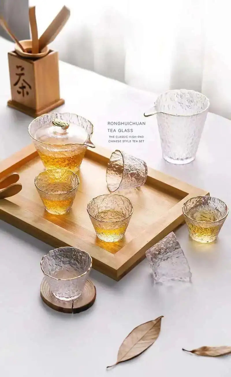 High Quality Hammer Glass Tea Set