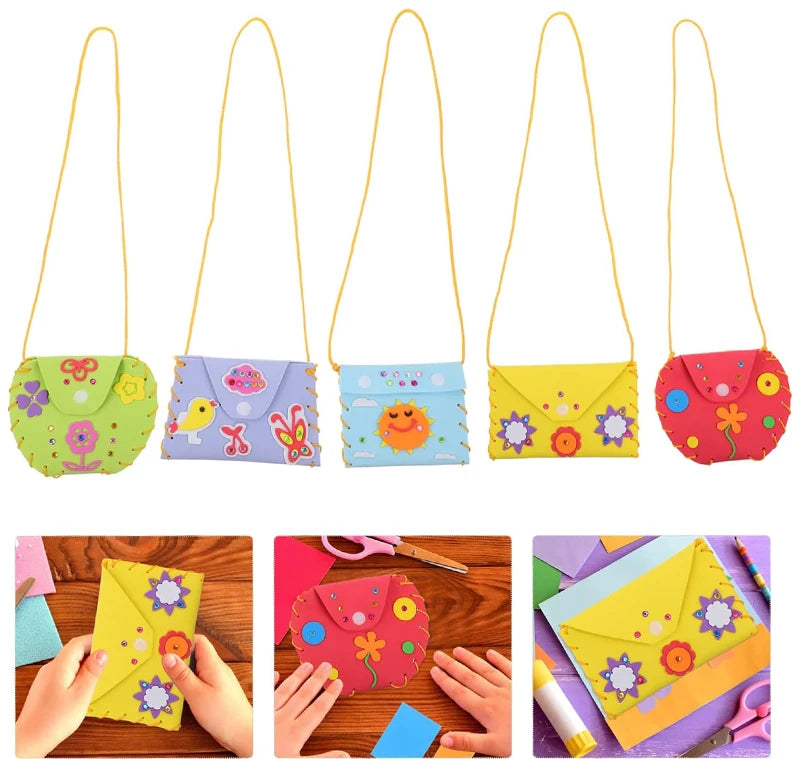 Sew Your Own Purses Sewing Bags Kit Kids Craft Girls Beginners Supplies Party Favors Group Activities Project for Preschool Gift