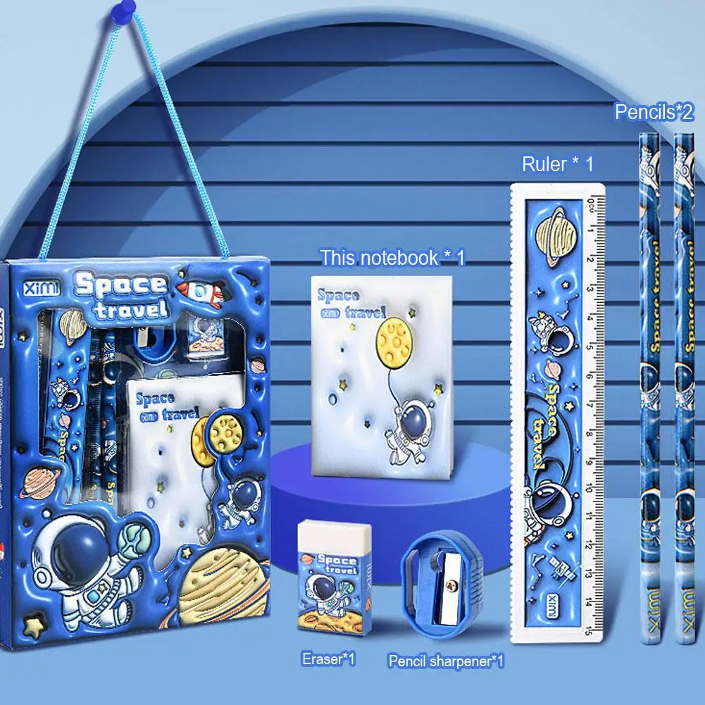 6 Pcs Children's Cartoon Stationery Sets