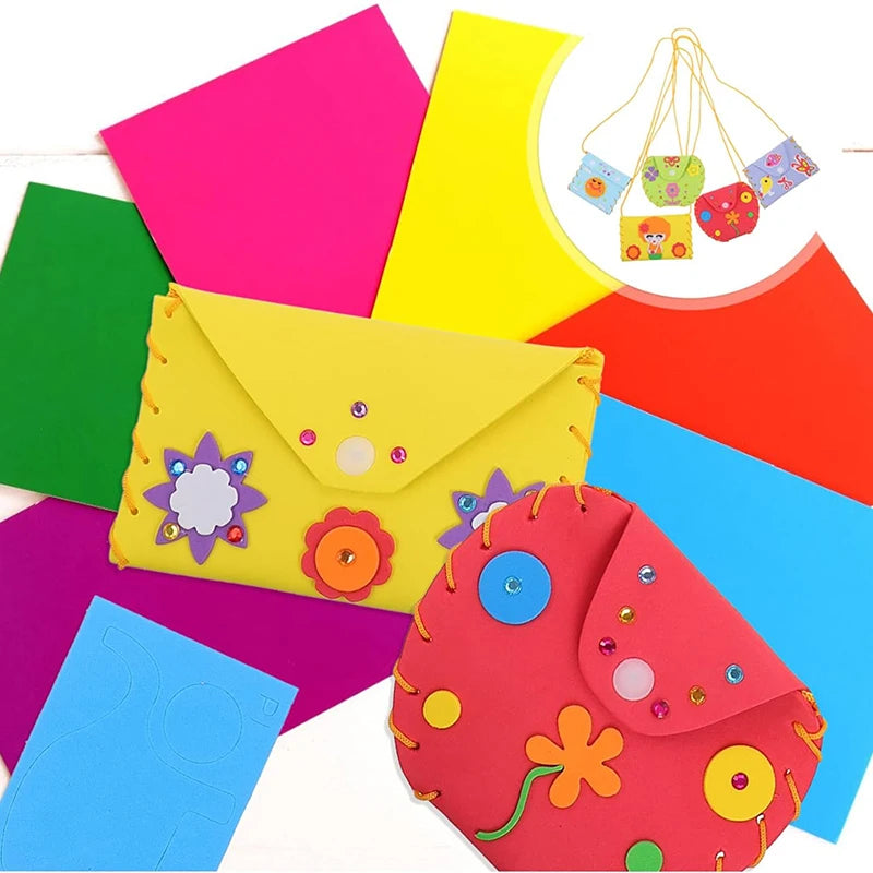 Sew Your Own Purses Sewing Bags Kit Kids Craft Girls Beginners Supplies Party Favors Group Activities Project for Preschool Gift
