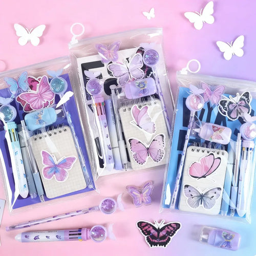 9-Pcs/Set Aesthetic Butterfly Stationery Set