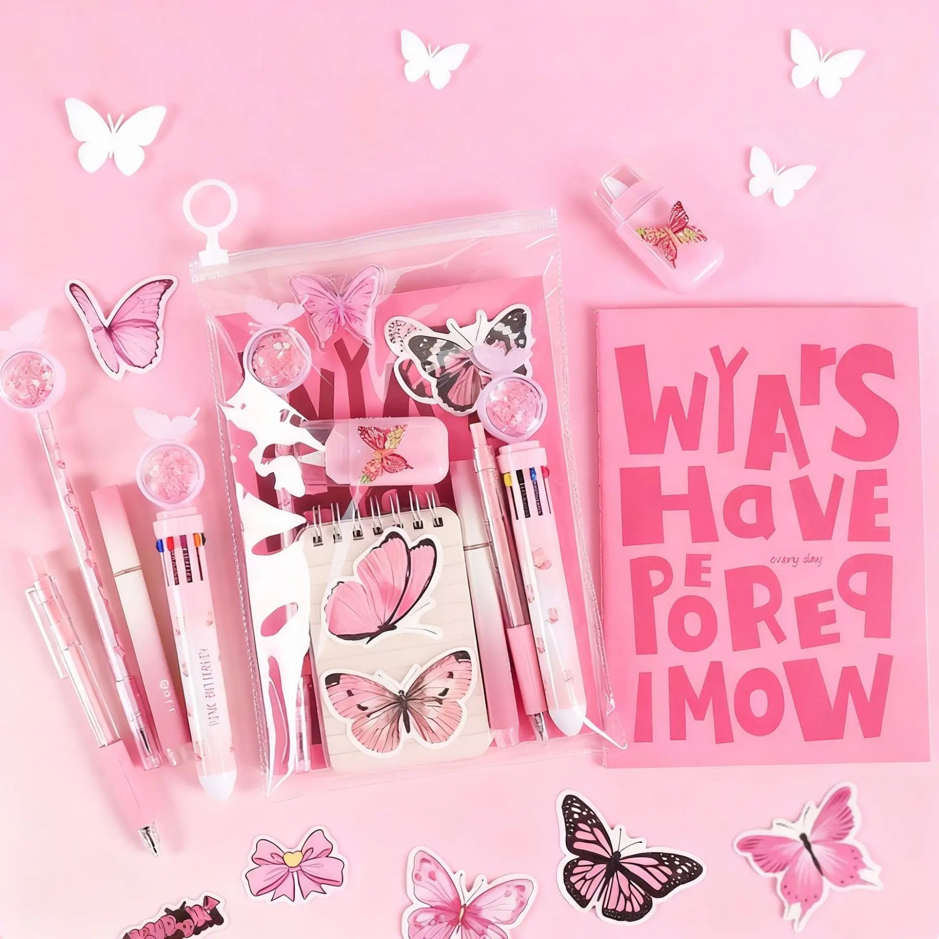 9-Pcs/Set Aesthetic Butterfly Stationery Set
