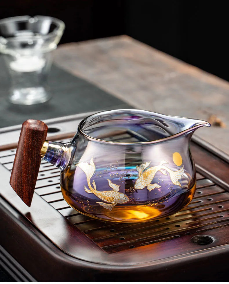Colorful Glass Teacup Set