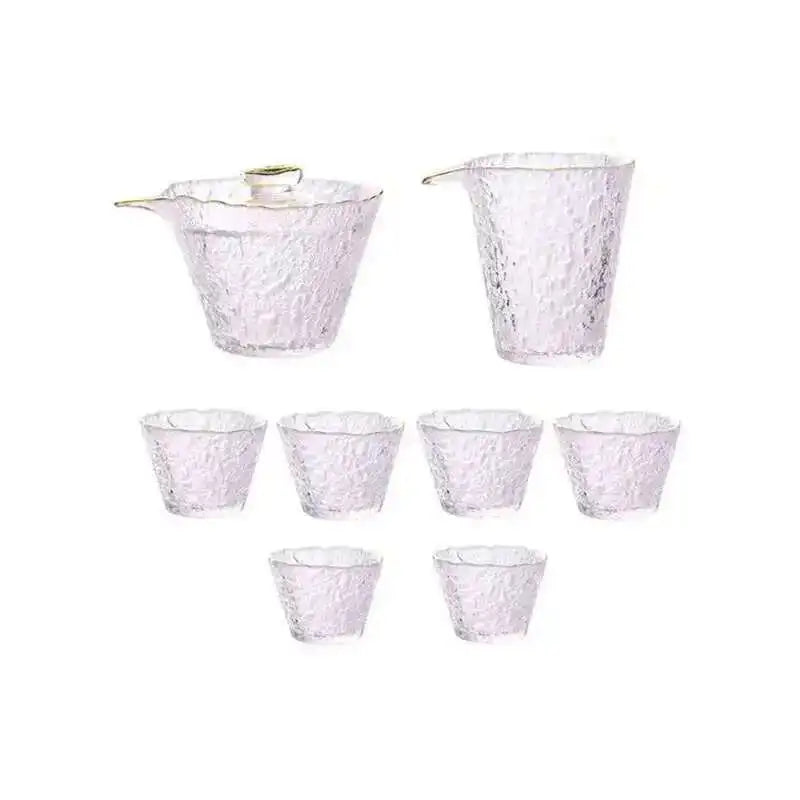 High Quality Hammer Glass Tea Set