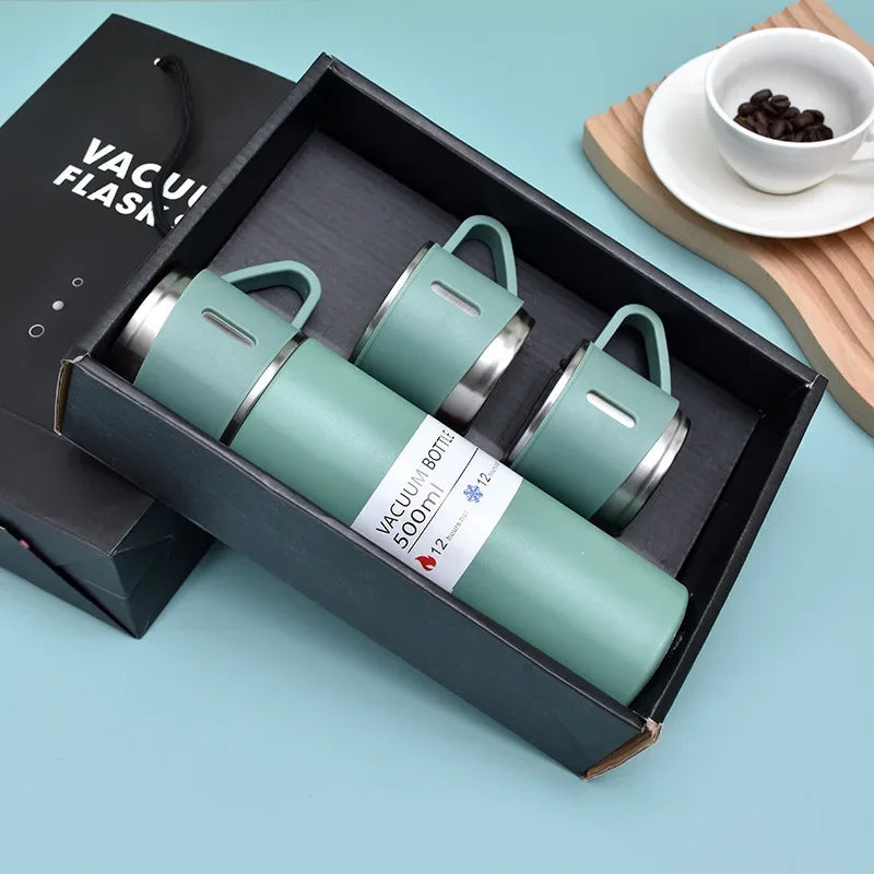 500 ML Stainless Steel Vacuum Flask Gift Set
