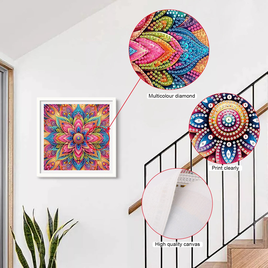 1 DIY special shaped diamond painting mandala for frameless art kit
