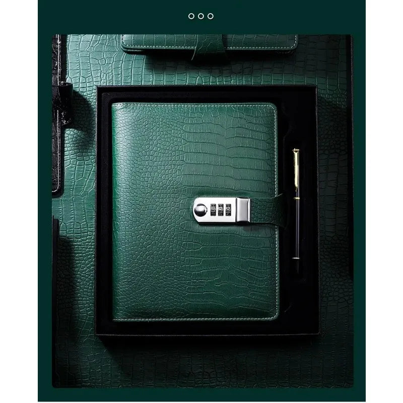 Crocodile Stripe Loose Leaf Notebook Password Book