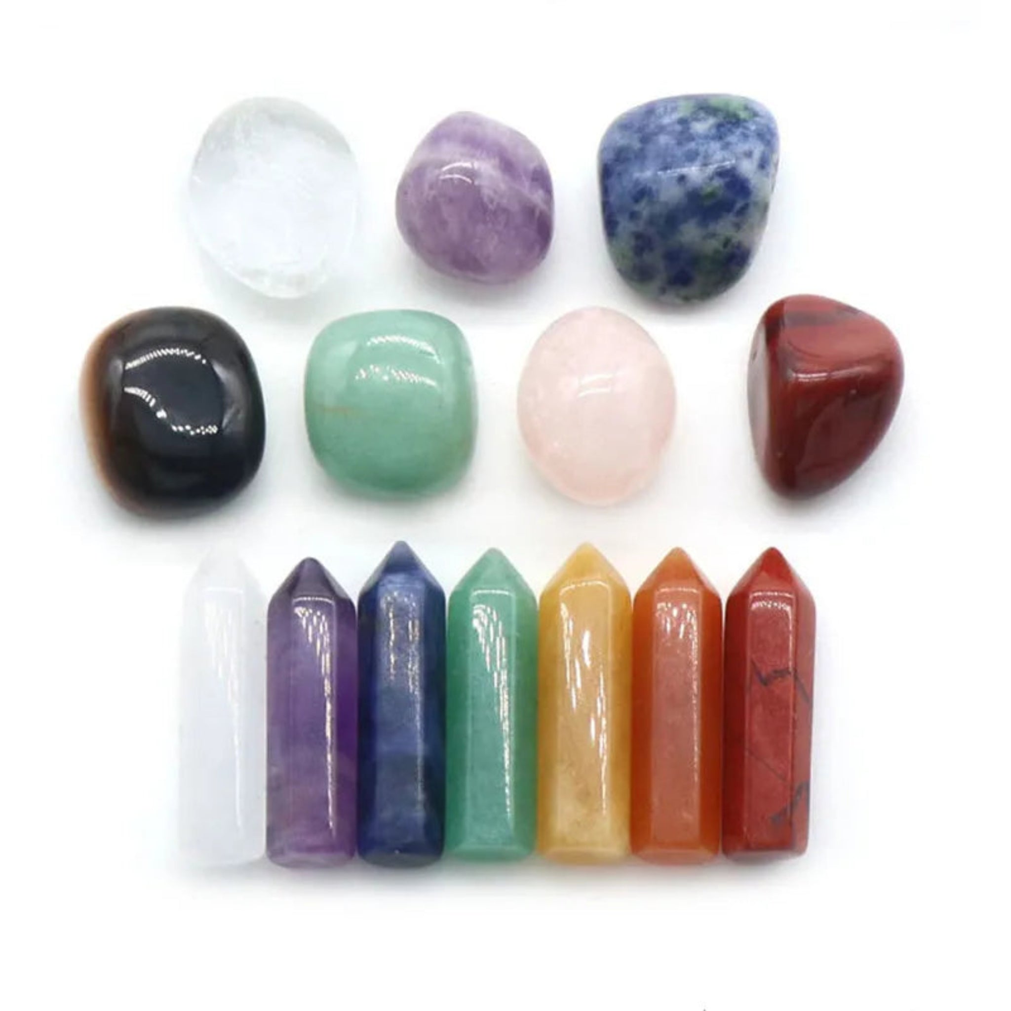 14 PCS Natural Stone Set