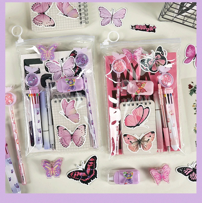9-Pcs/Set Aesthetic Butterfly Stationery Set
