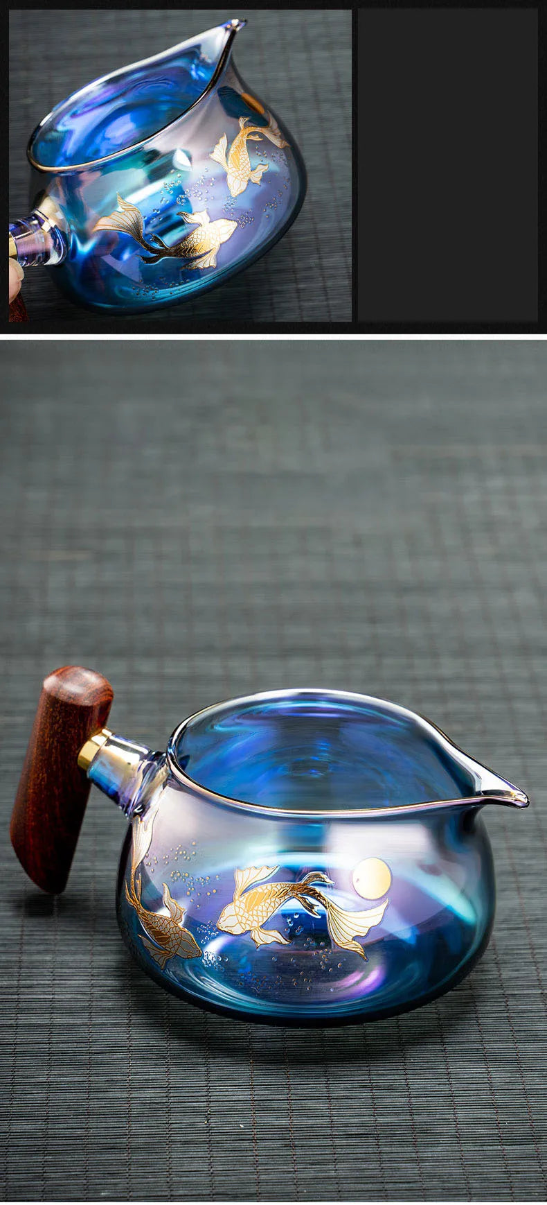 Colorful Glass Teacup Set