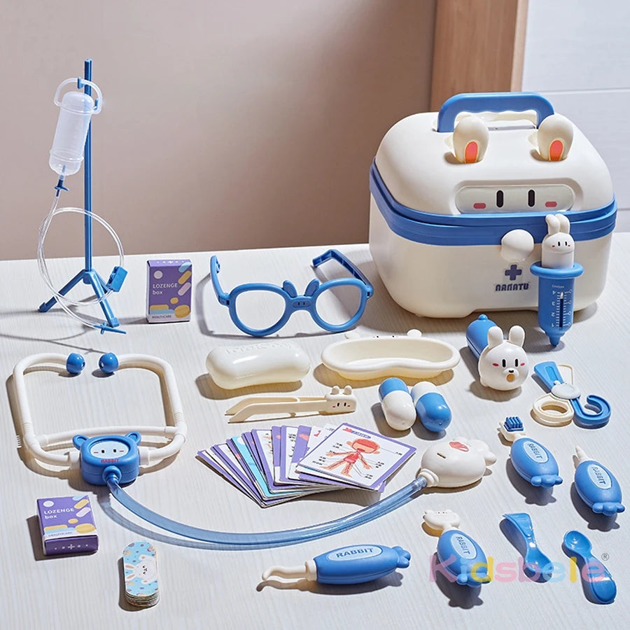Kids Doctor Play Set – Medical Kit Toys with Stethoscope, Syringe, Dentist Tools, Educational Role Play Gift for Boys & Girls