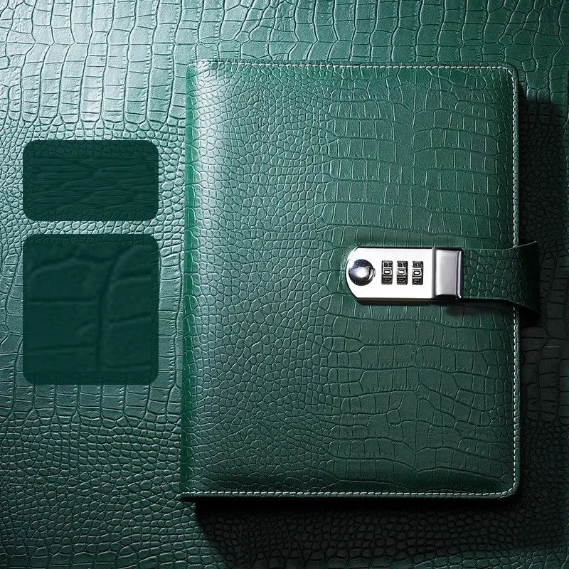 Crocodile Stripe Loose Leaf Notebook Password Book