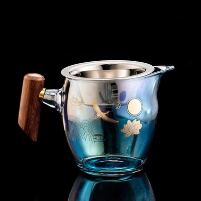 Colorful Glass Teacup Set